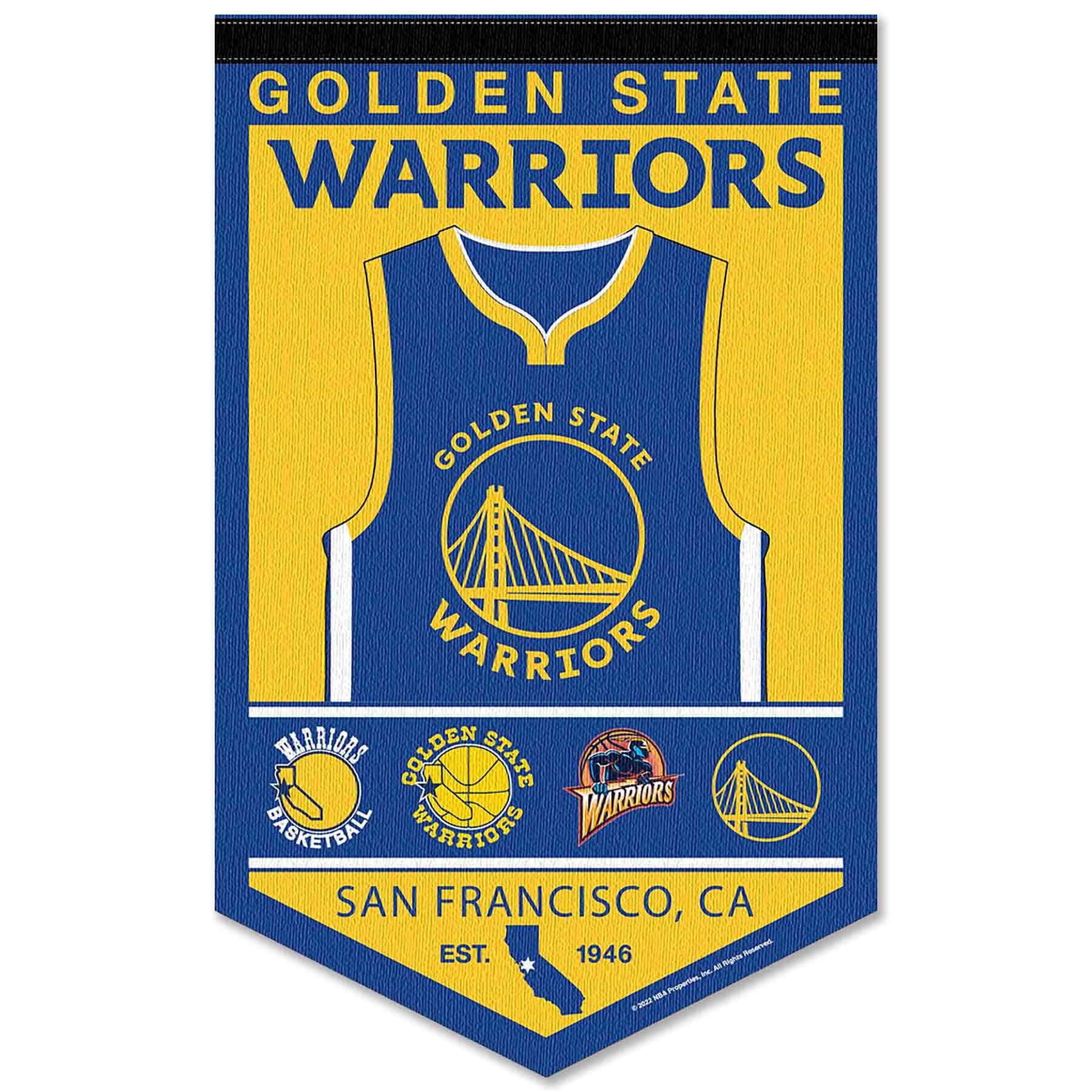 WinCraft Golden State Warriors Heritage History Banner Pennant