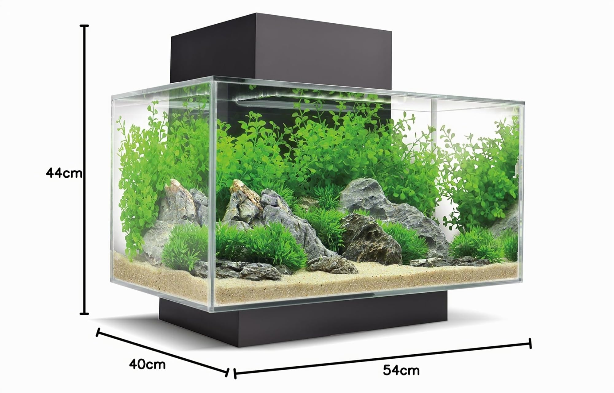 Fluval 15034 Set Acquario Edge, L, 23 litri, Nero