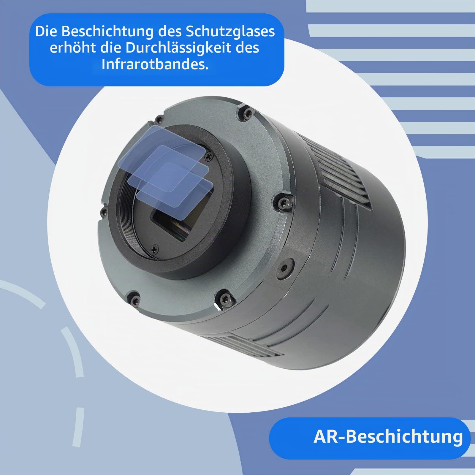 SVBONY SV605CC gekühlte Astrofotografie-Kamera, 9 MP IMX533 CMOS-Farbkamera | Doppelschichtige Halbleiter-Kühlung, USB3.0, 30 ℃ niedriger für Deep Sky Astrofotografie, Panorama-Astronomie & Lucky Imaging
