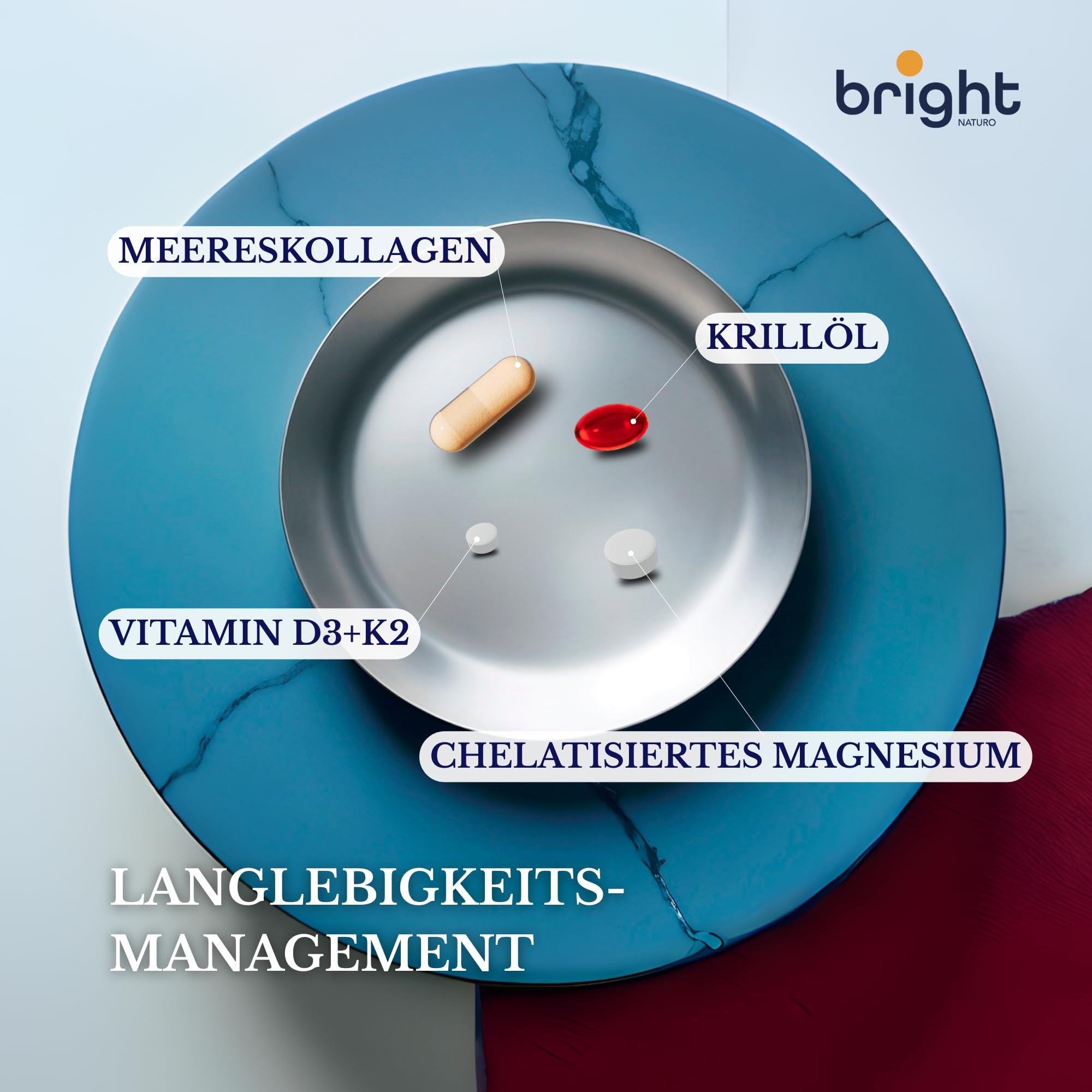 Omega 3 Krill, Magnesium, Vitamin D3 und K2, Meereskollagen mit Hyaluronsäure – SmartAbsorb™ | für Immunität, Energie und Knochengesundheit | 28 Tagesbeutel