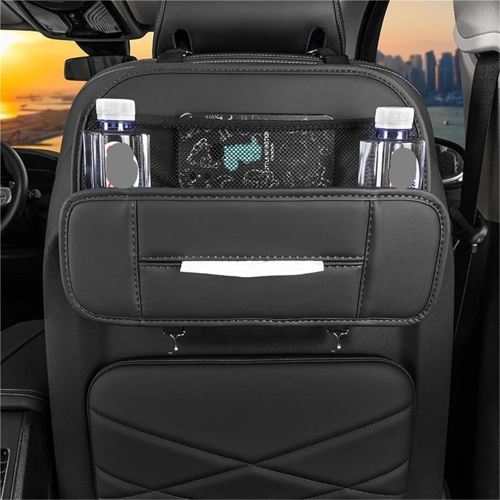 Organizador Asiento Coche Bolsa de Almacenamiento de Asiento de Coche, Caja de Almacenamiento Multifuncional portátil for organización de Almacenamiento, 2 uds. para Almacenamiento(Red)