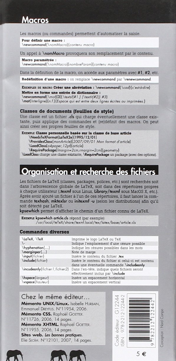Mémento LaTeX