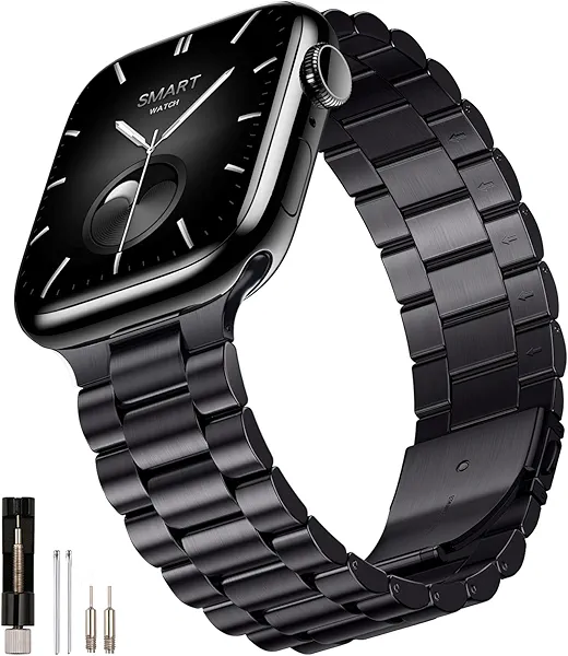 SUNFWR Compatible with Apple Watch Band 44mm 45mm 42mm 46mm 49mm for Men Women, Stainless Steel Metal iWatch Band for Apple Watch Series11/10/9/8/7/6/5/4/3/2/1/SE/SE2/SE3 Ultra3/2/1 (No case)