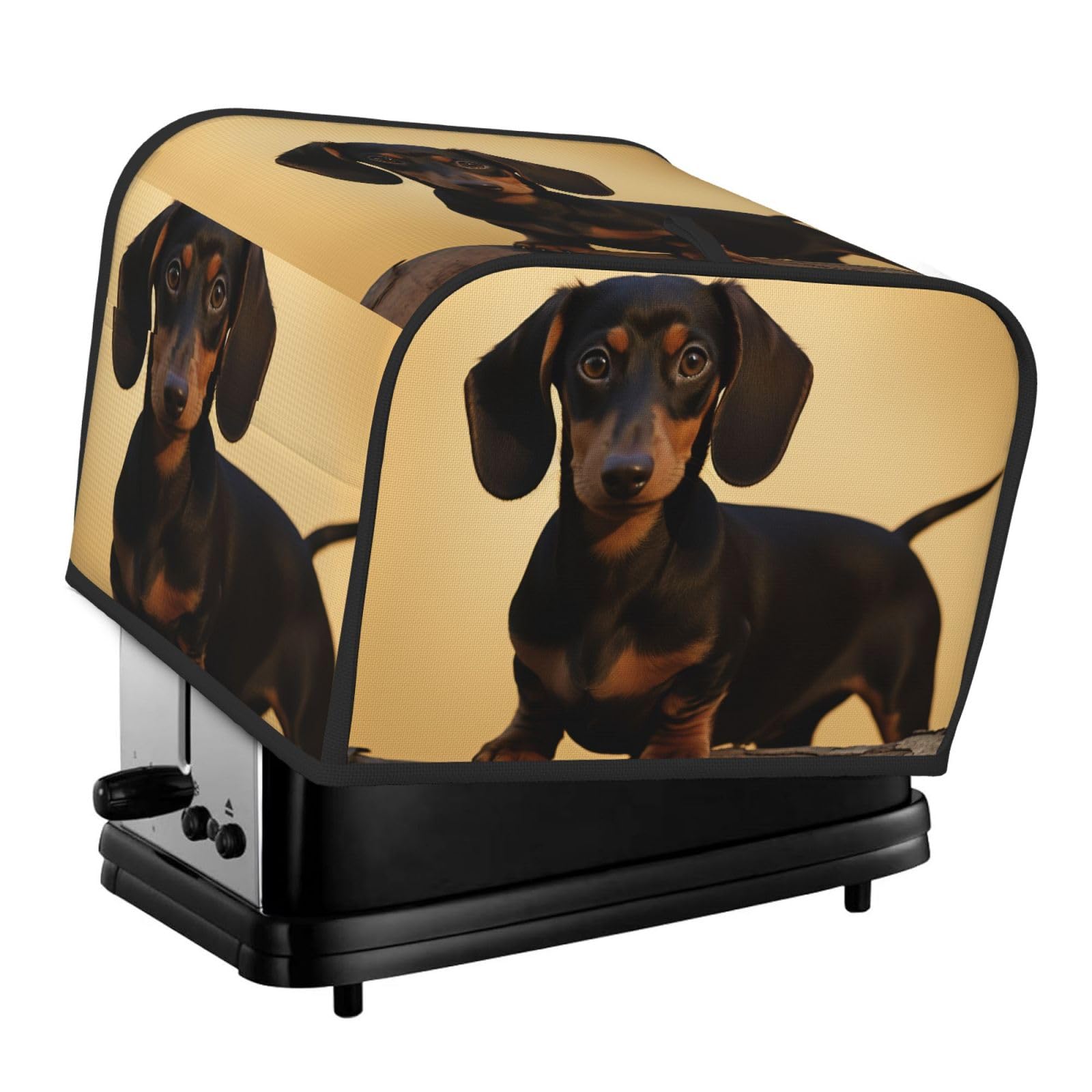4 Slice Toaster Cover A cute dachshund for Small Oven Kitchen Bread Machine Protector