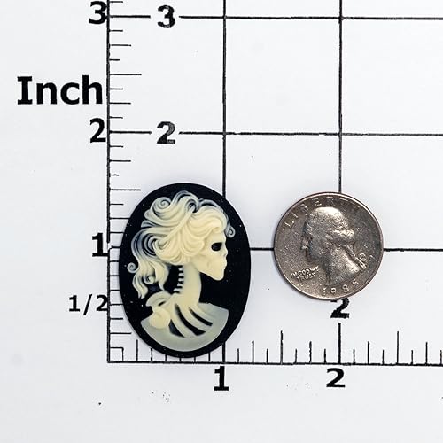 Miniatura 2 de Lolita Skull Cameo Silicone Mold Food Safe Fondant, Chocolate, Candy, Resin, Polymer Clay, Jewelry, Craft Mold