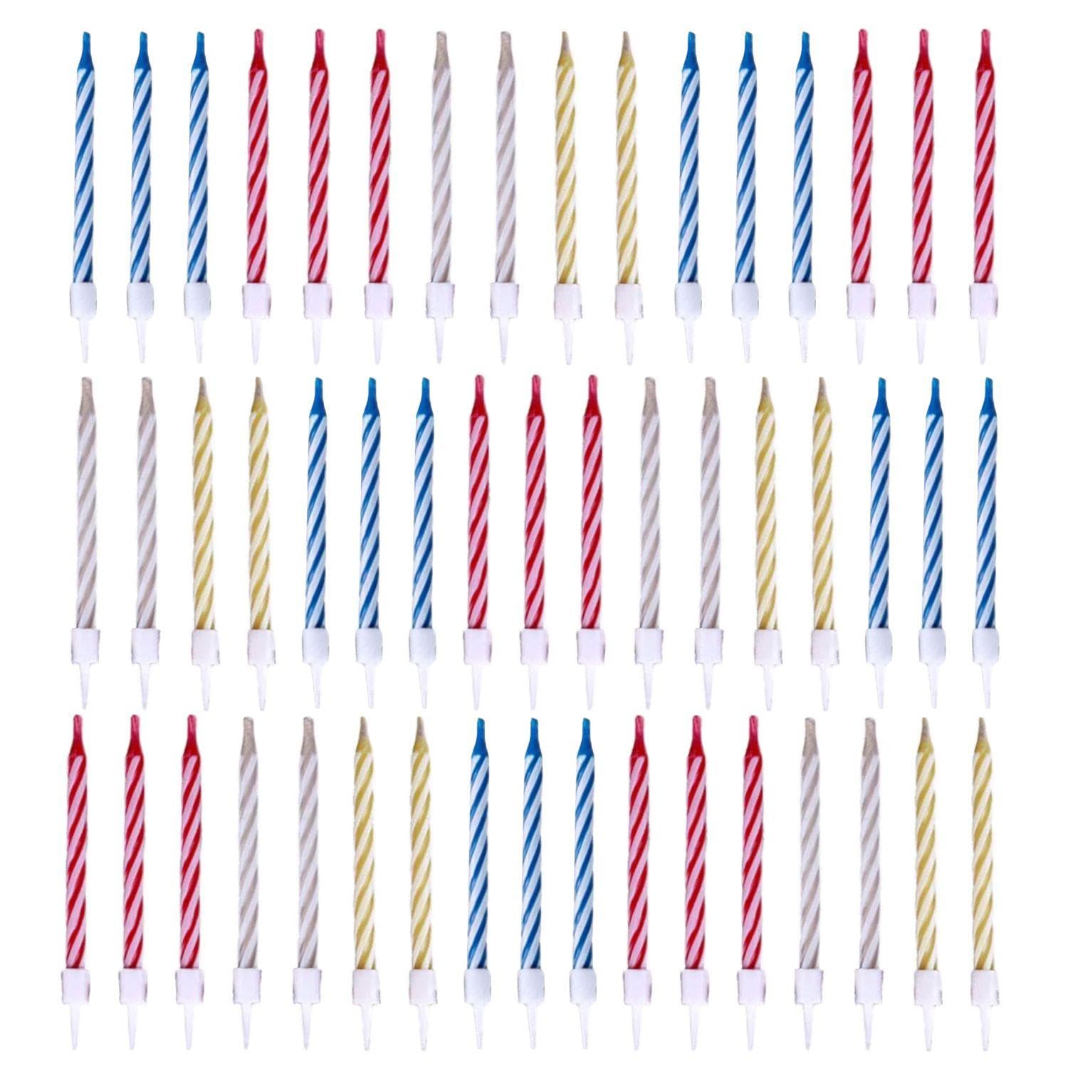 Nxpwrc 50 Birthday Candles, Cake Birthday Candles, Fun Cake Decoration Candles, Blow-Out Birthday Candles