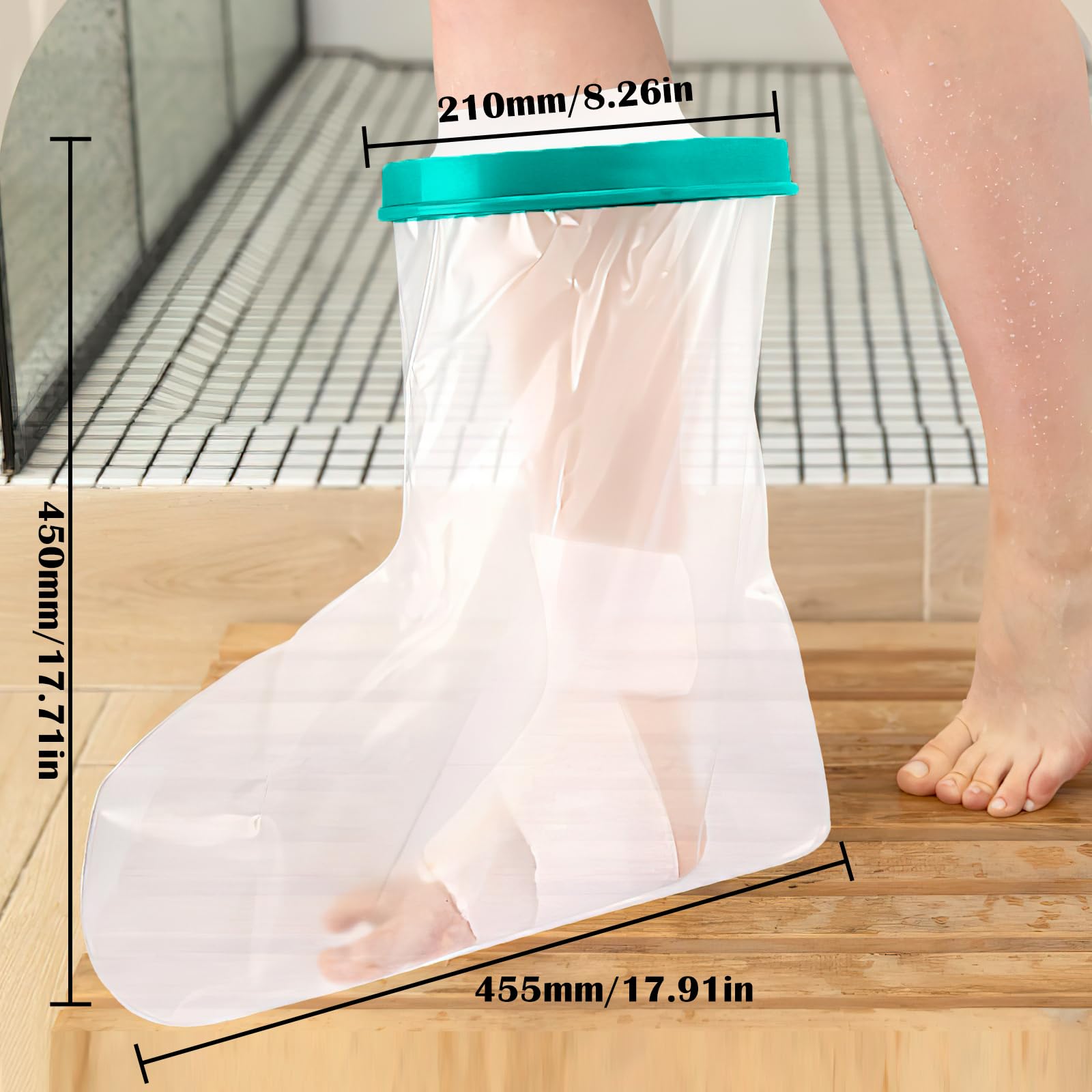 CureSquad Protege Platre Pied Adulte, Couvre Pieds Imperméable Pour La Douche Platre Doux Et Confortable Le Pied Protections Reutilisable 1071036100