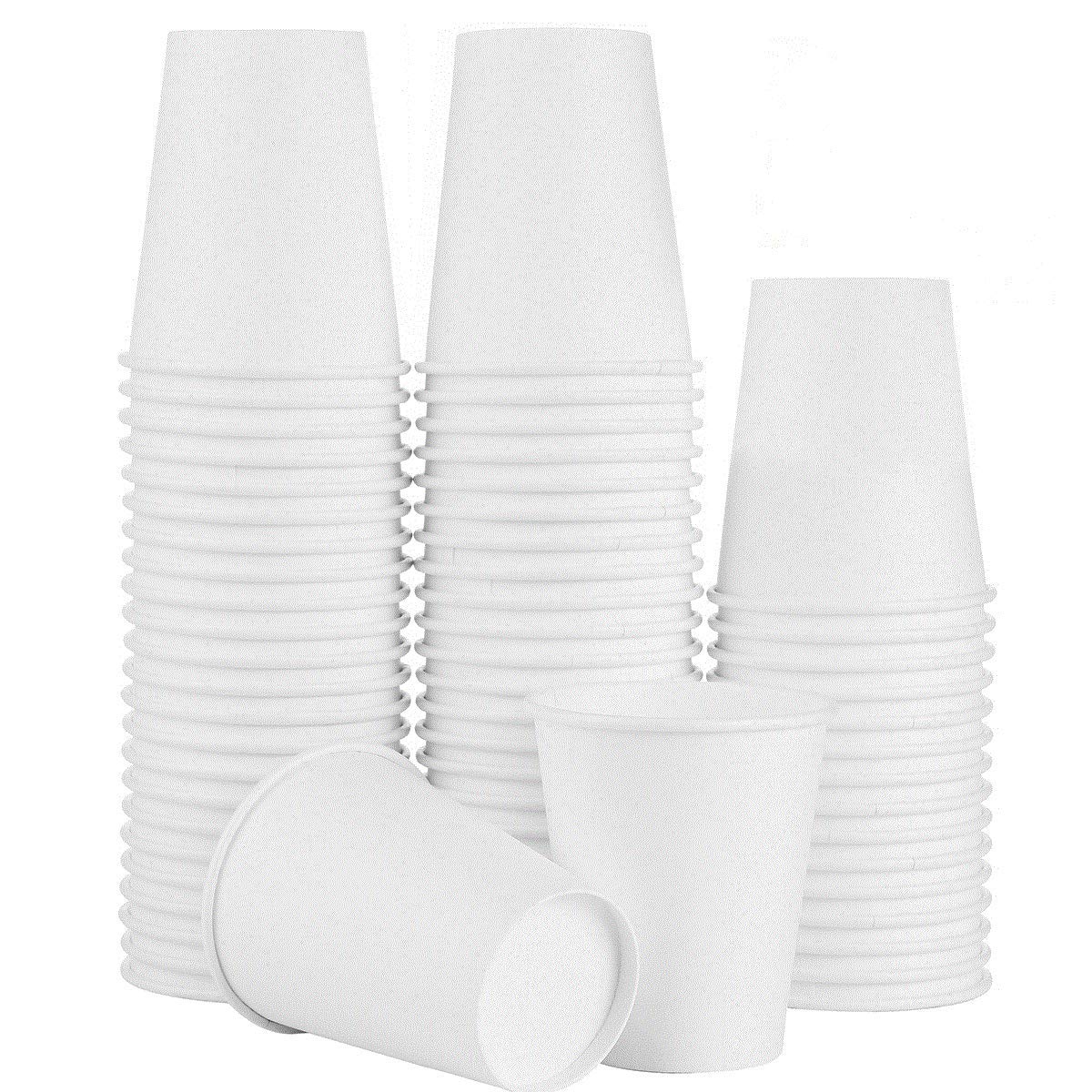 Espresso Paper Cups White 10 oz Disposable To Go Coffee Cups- 100 Count Bathroom Sampling Cups - Hot/Cold Beverage Drinks Cup for Water, Juice, Tea or Coffee On the Go