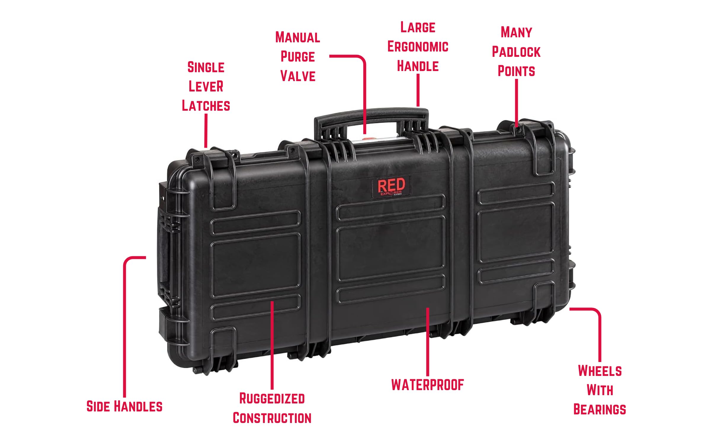 Amazon.com: RED by EXPLORER Hard Rifle Case, Waterproof Short