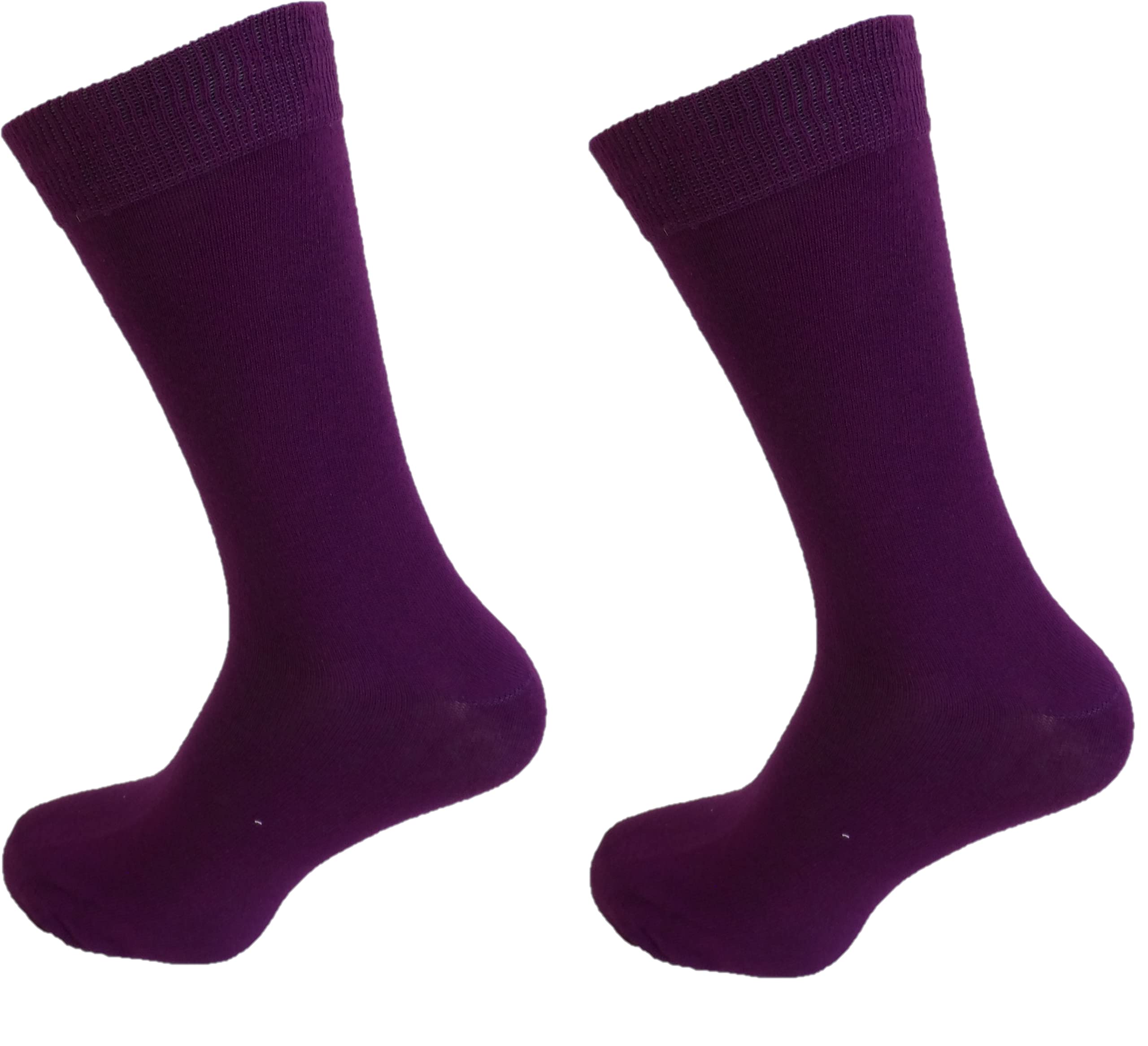 Mazeys Men's Purple 2 Pair Pack Plain Mod Socks (As8, Alpha, One_size, Regular, Regular, )