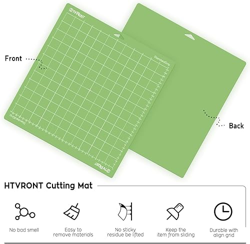 Miniatura 15 de HTVRONT Alfombrilla de corte de agarre estándar, paquete de 6 alfombrillas de corte de 12 x 12 pulgadas, compatibles con Cricut Maker 3/Maker Verde