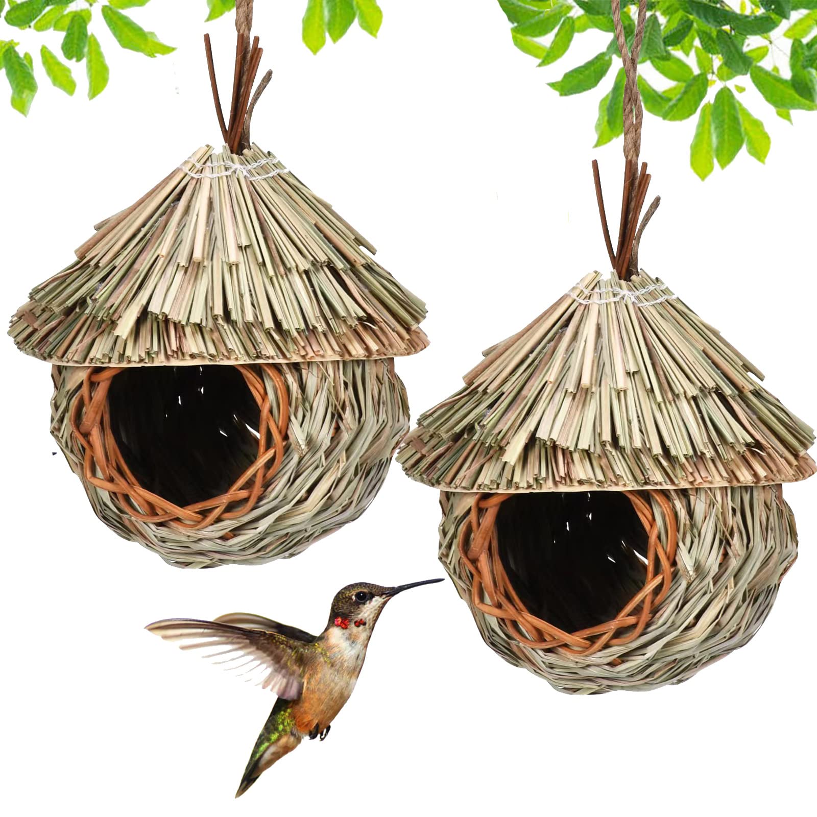 2 Pièces Nichoirs à Oiseaux, Nichoirs à Oiseaux Sauvages, Nid Oiseau