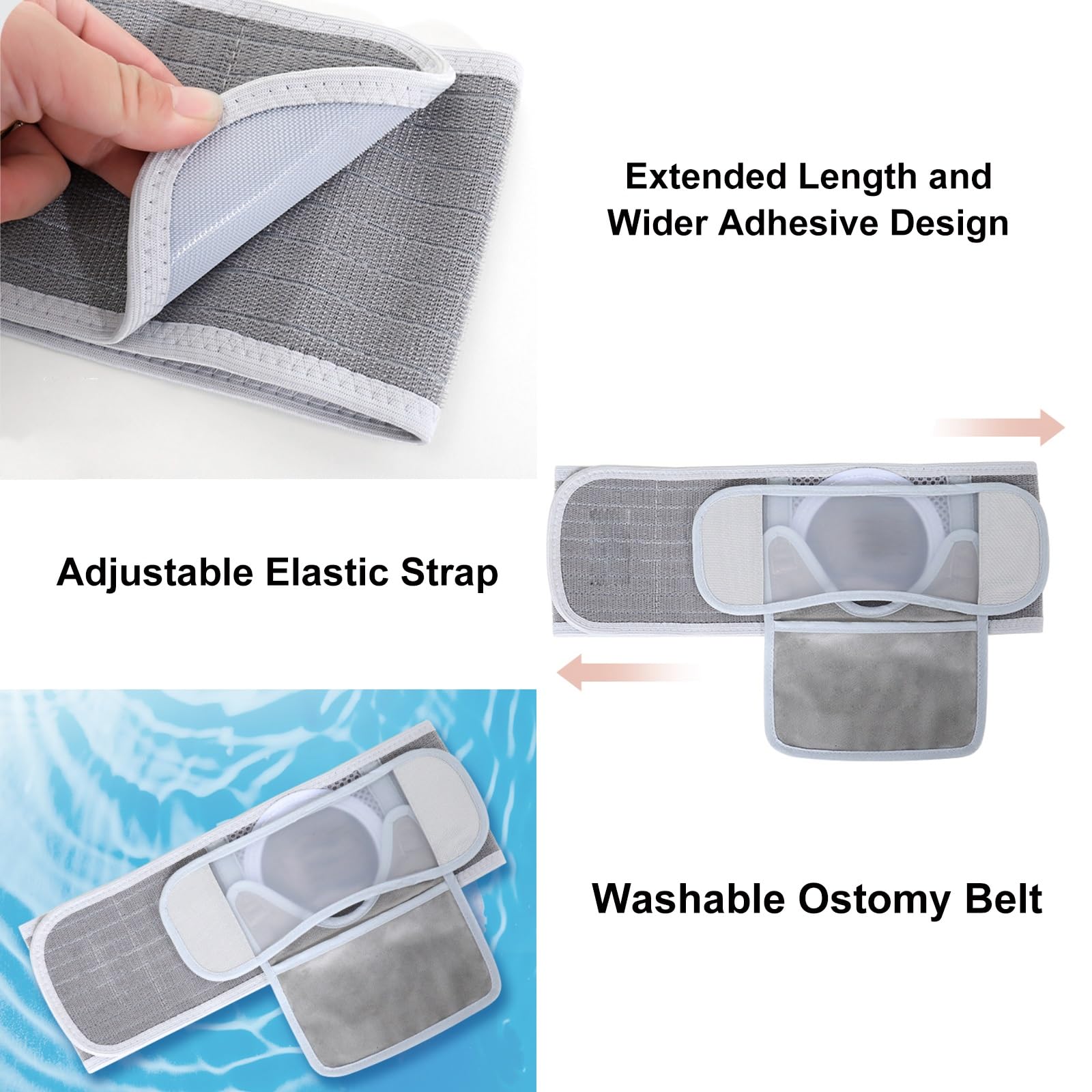 Unisex Stomagürtel, Stomagürtel, Hohe Haftung, Nabelbruchbandage mit Verstellbarer Öffnung zur Verhinderung der Stomaöffnung Bei Parastomalen Hernien, 12 Cm Breit(L)