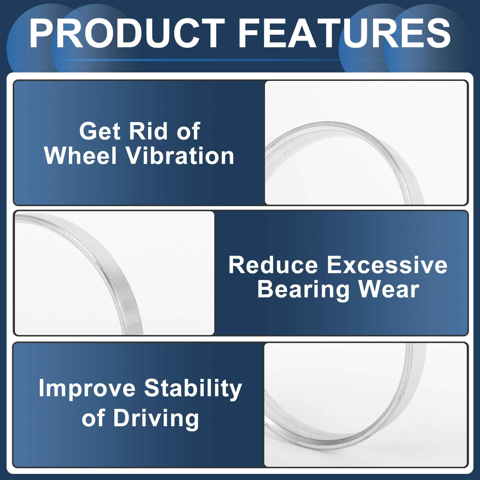 INFINAUTO Alu-Zentrierringe 76,1mm Auf 74,1mm - Vibrationsschutz Für Auto-Felgen