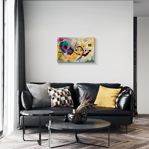 Miniatura 271 de Lienzo artístico para pared, pinturas de arte abstracto, fantasía azul, grafiti colorido sobre fondo blanco; decoración artística moderna para sala