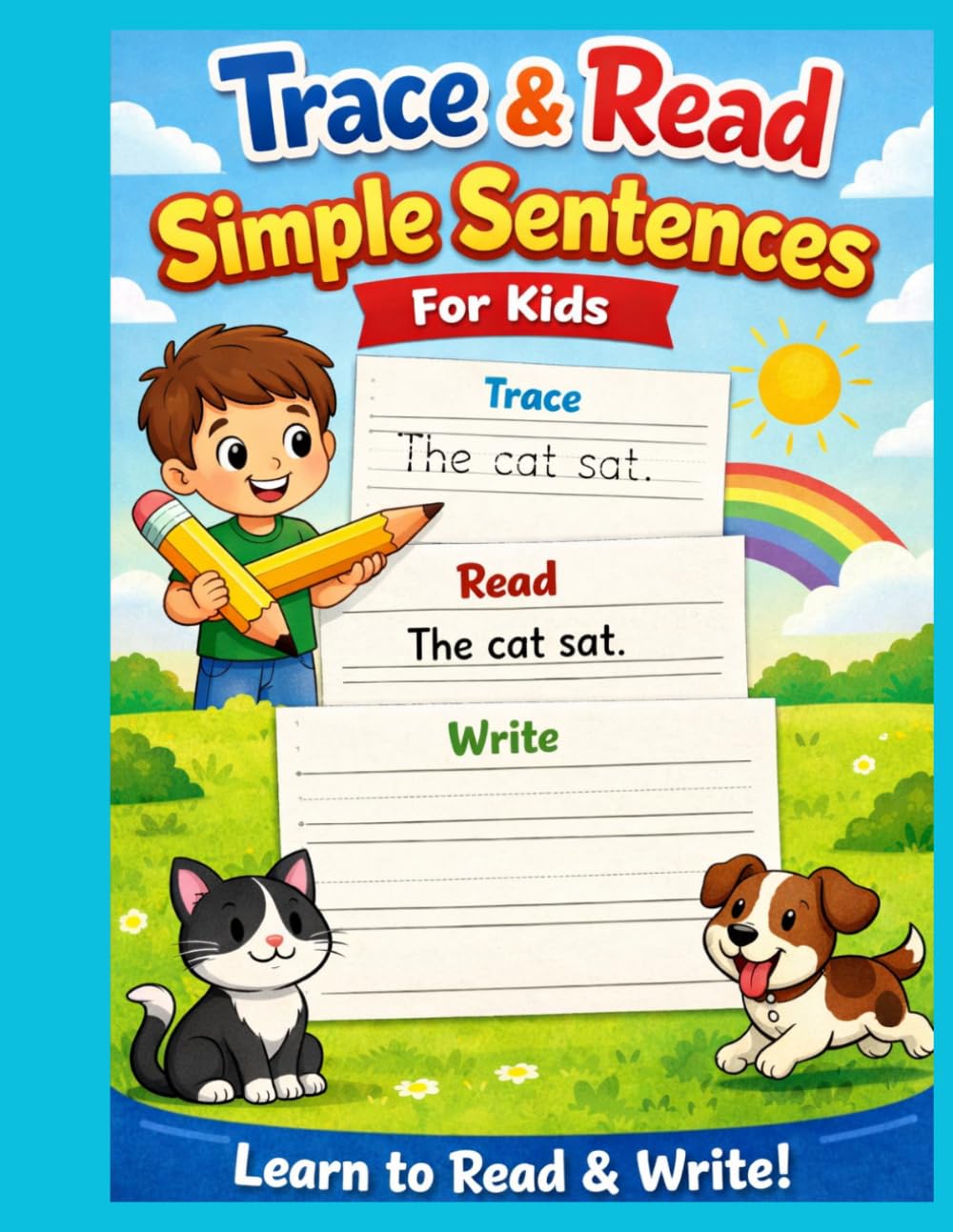 Trace & Read: Simple Sentences for Kids Ages 4–6: Learn to Read and Write with Easy Sentence Practice