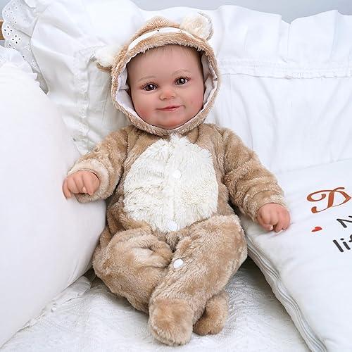 ADFO Muñecas de bebé Reborn realistas, de 20 pulgadas, cuerpo suave, realista, muñecas de bebé recién nacidas, muñecas de bebé de la vida real con