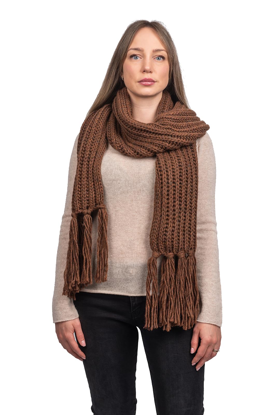 DALLE PIANE CASHMERE Sciarpa Donna Misto Alpaca | Sciarpa versatile in ogni stagione, elegante idea regalo per lei e per lui, autentico lusso italiano Made in Italy