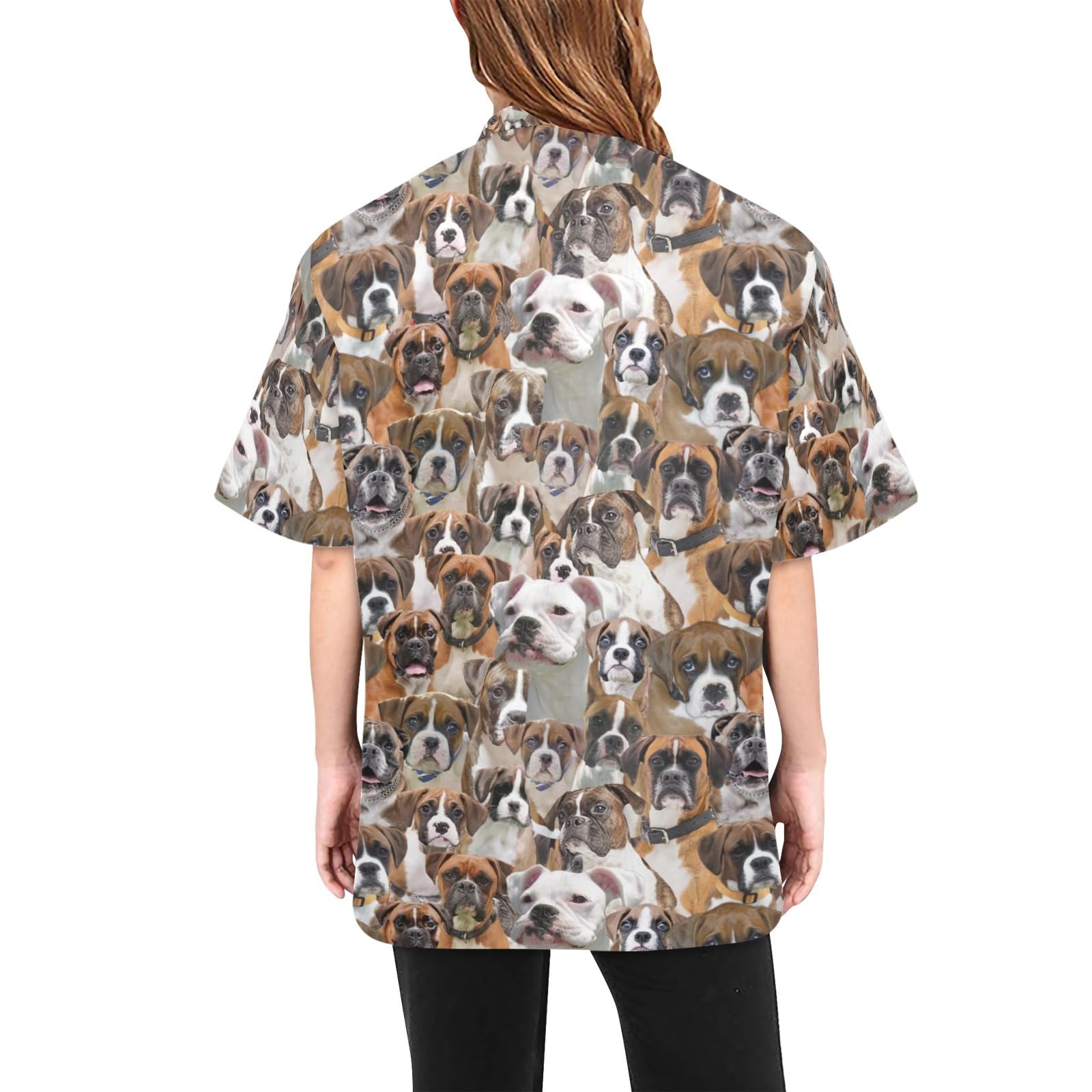 COWCUTE Boxer Dog Print Pet Grooming Smocks for Groomer, Waterproof Jackets for Dog Beauty, Gifts for Boxer Dog Lover Dog Mom