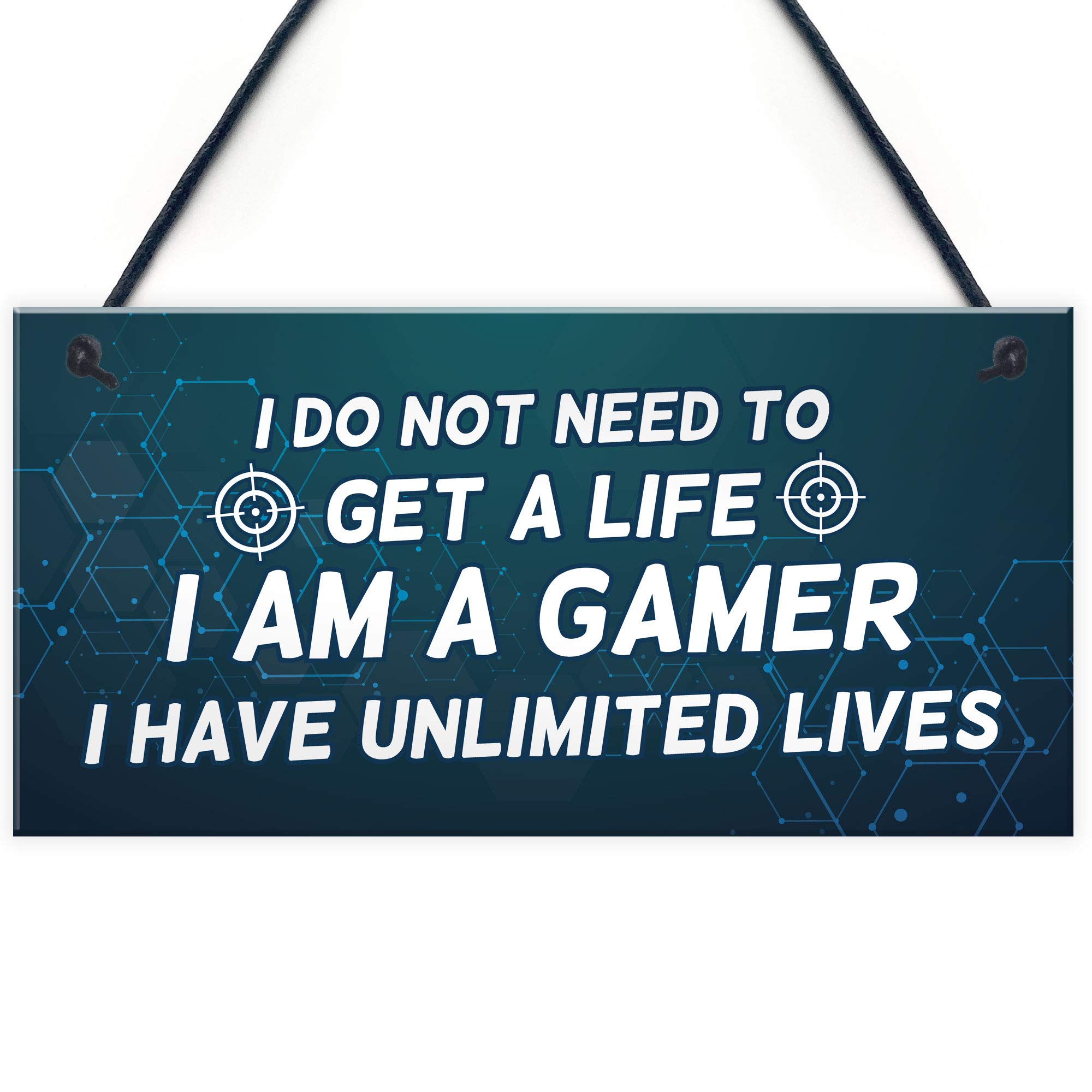 IM A GAMER Sign Funny Gamer Gift Hanging Plaque For Bedroom Man Cave Games Room