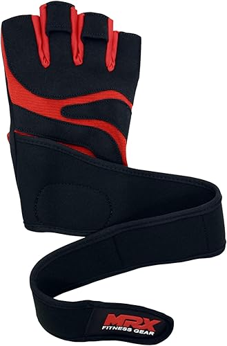 Miniatura 5 de MRX - Guantes de levantamiento de pesas para hombres, guantes de entrenamiento para hombre, guantes de levantamiento de muñeca, guantes de gimnasio