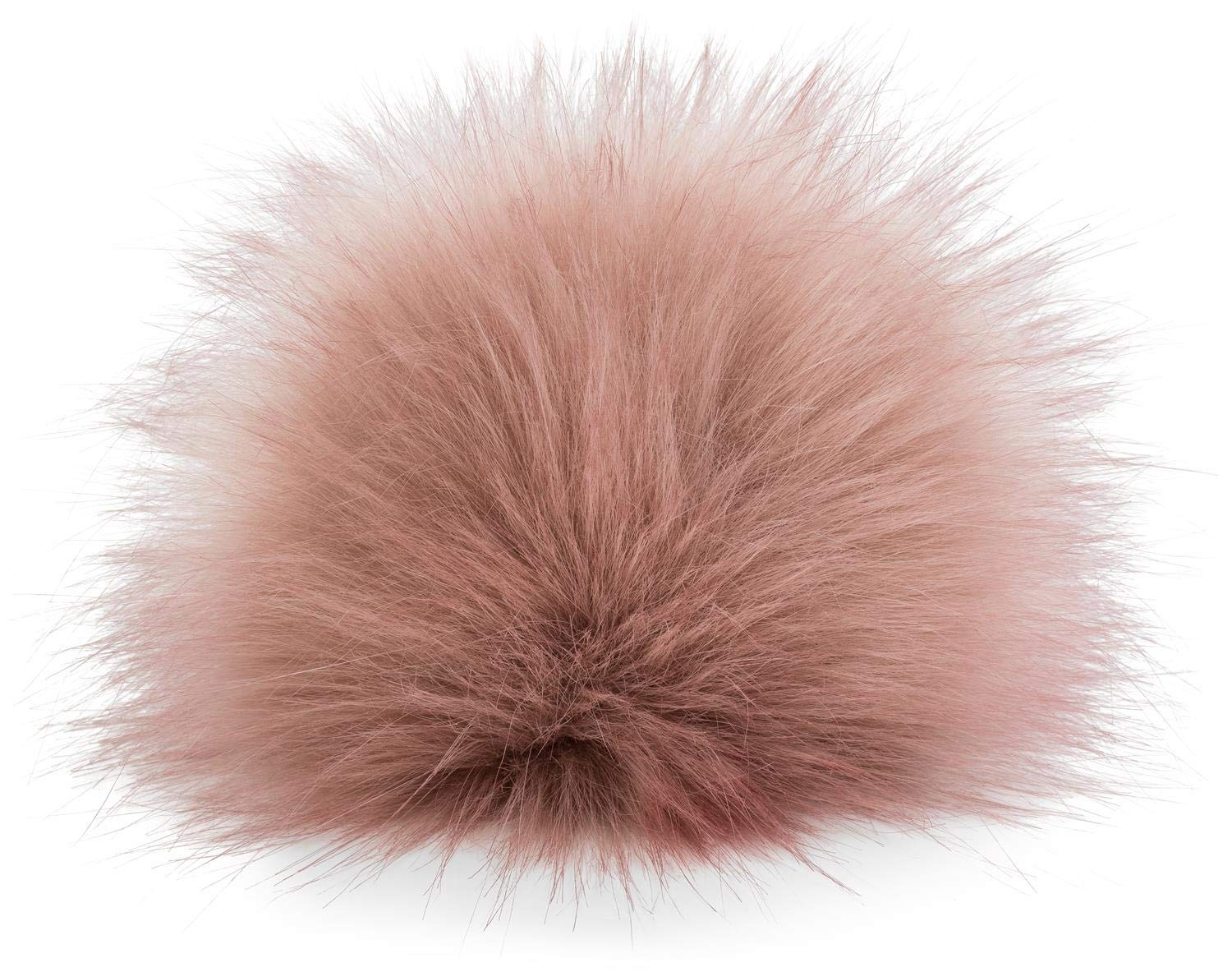 Stylebreaker Women's Old Rose Faux Fur Pompom For Hats And Beanies, Fake Fur, Winter Fur Bobble 04024161, Colour: