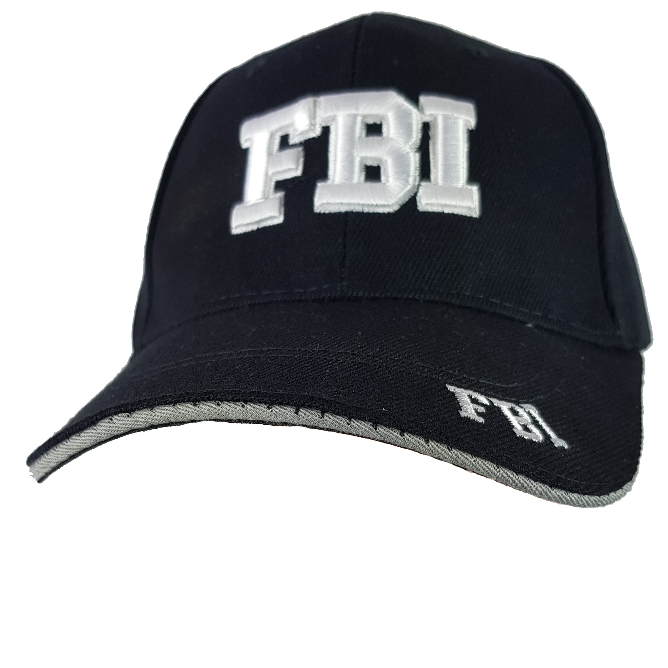 TS Tactical Store FBI Schwarze Kappe mit Stickerei und Stickerei auf dem Visier