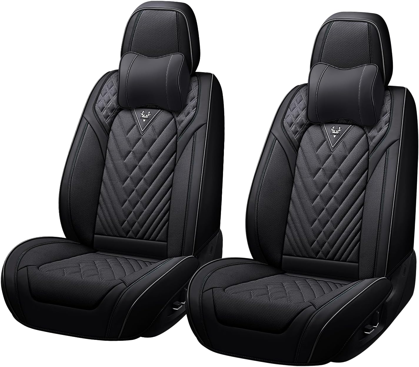 Ford Transit-250 Seat Covers 2015-2025,Premium Nappa Leather Breathable Waterproof Sports Seat Cover,Easy to Install Automotive Seat Covers Luxury 2 Seats（Black）