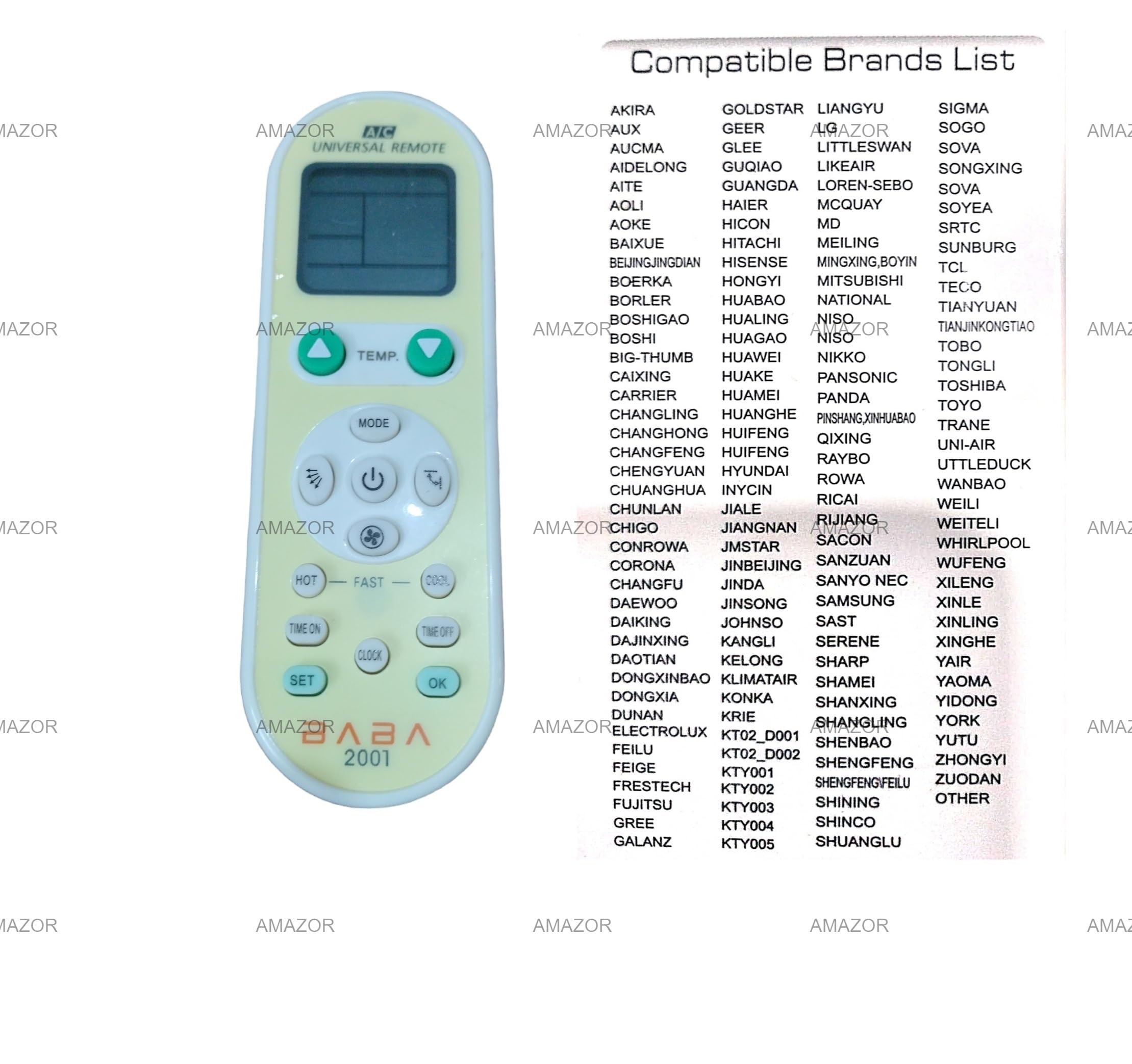 Universal AC Remote Replacement - Easy Match! -3