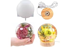 4 Inch Round Light Resin Mold with USB Lighted Base