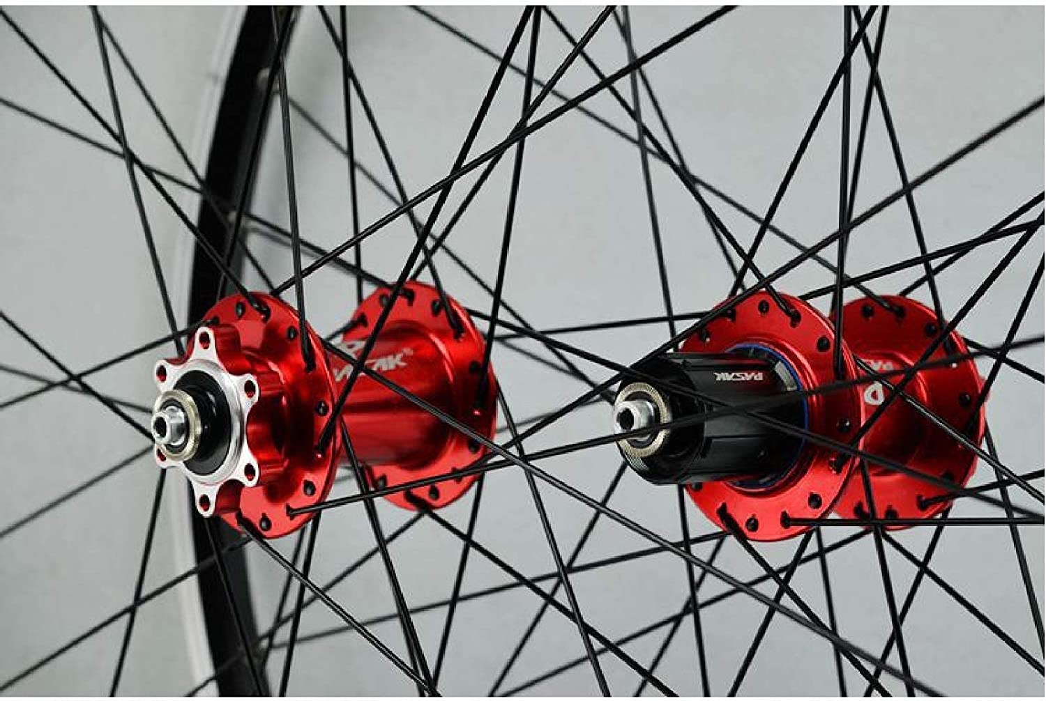 26-Zoll-Mountainbike-Laufradsatz, Kugellager-Scheibenbremse V-Ring, Jiuyupeilin Scheibenbremsfelge, Hybrid-11-Gang-Laufräder (Red)