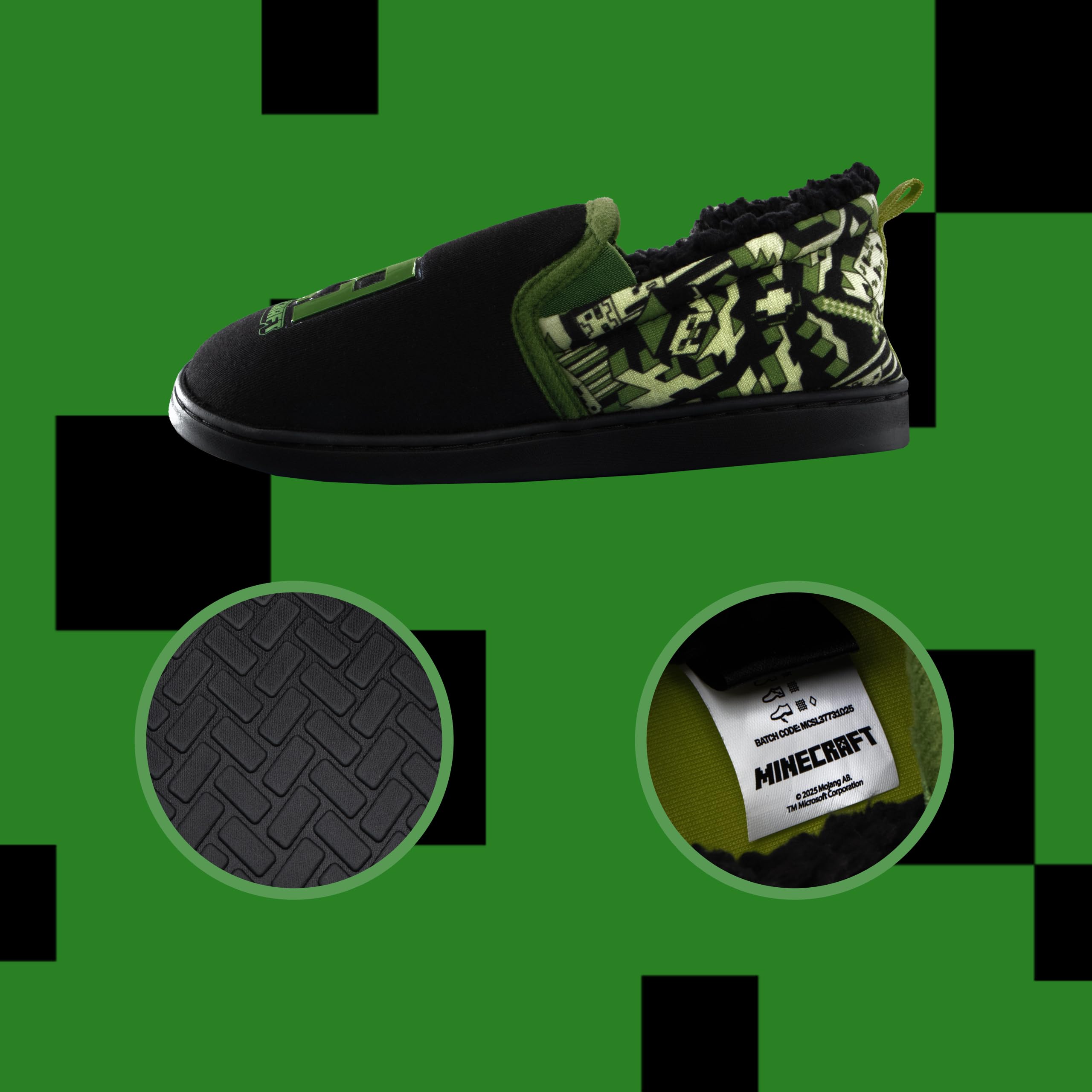 Minecraft Kapcie Dla Chłopców, Kapcie Creeper, Domowe Buty Dla Graczy