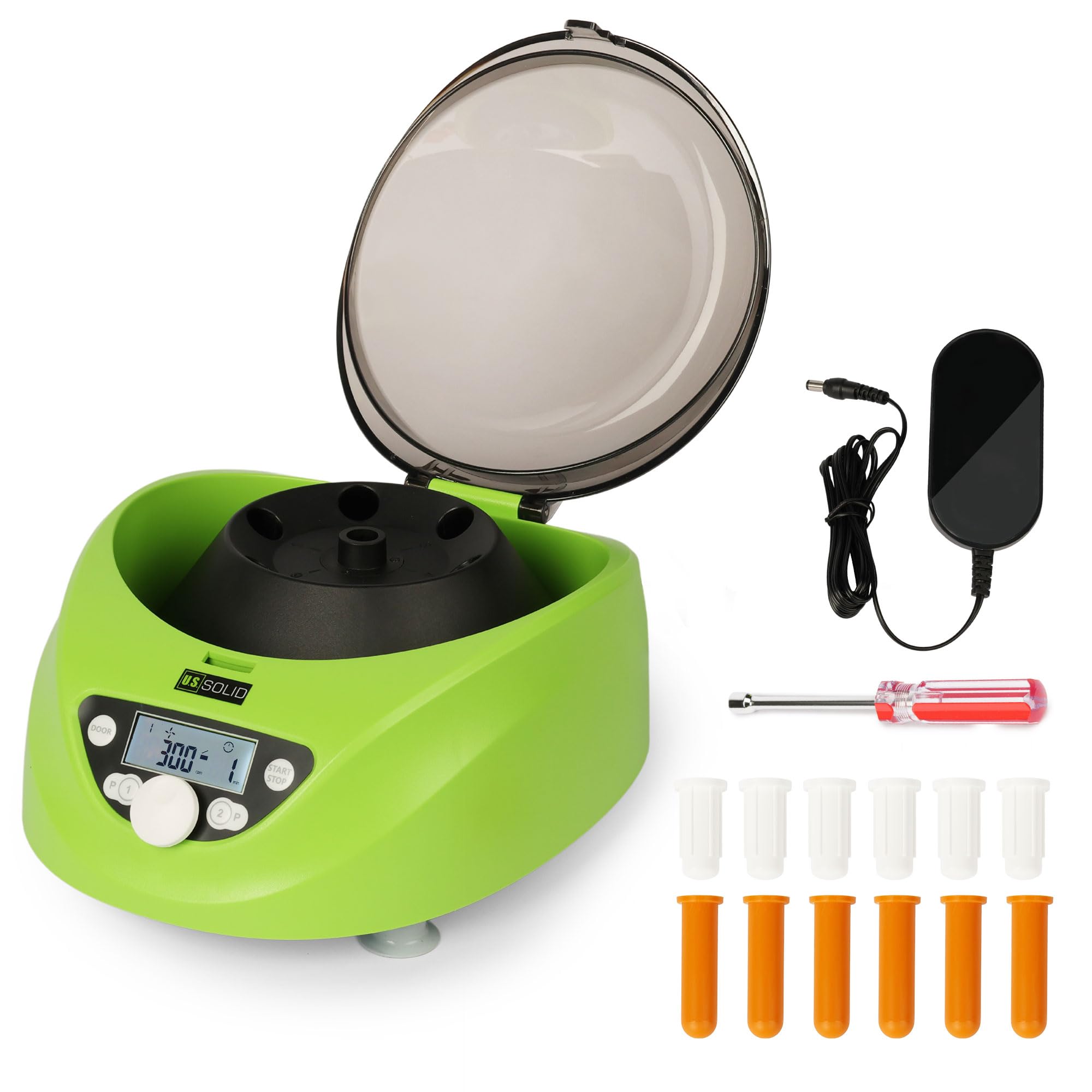 U.S. Solid Centrífuga de sobremesa – 6 unidades de 1.5-5 ml/7 ml/10 ml/15 ml, 300-5000 RPM, 2600xg RCF Desktop PRP Lab Centrifuge Machine