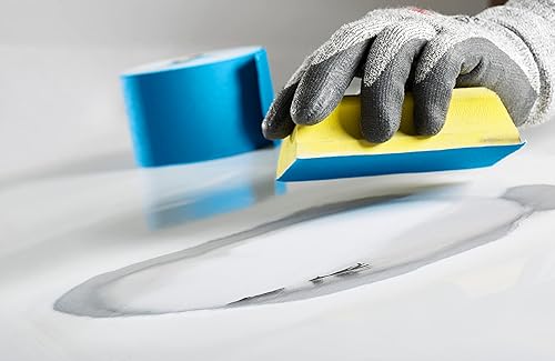 Miniatura 2 de 3M Stikit - Rollo de hoja abrasiva azul, 36222, grano 220, 2-3/4 pulgadas x 30 yardas, utilizado para preparación de pintura automática y