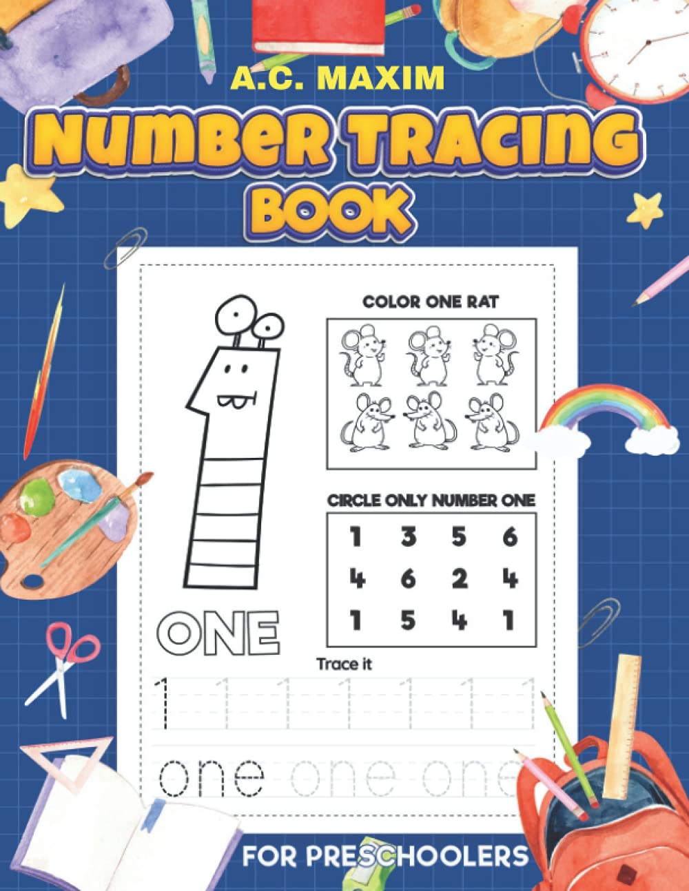 Number Tracing Book For Preschoolers: Math Activity Book,Number tracing workbook,Preschool Numbers Tracing for kids ages 3-5,Easy math for kids
