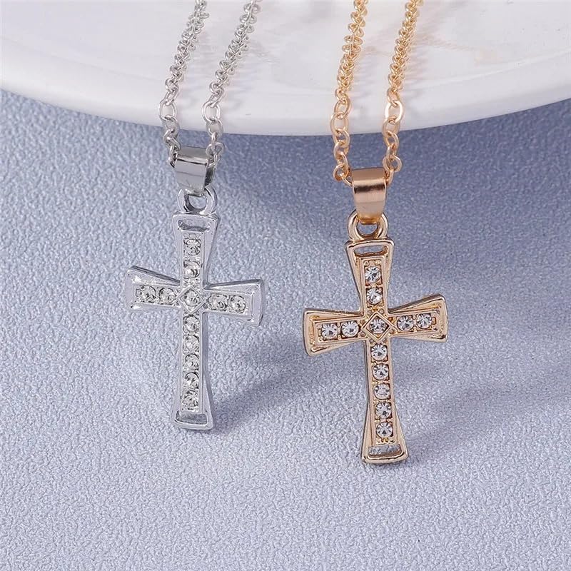 Collier de crucifix de jésus en cristal pour un éclat durable - 2