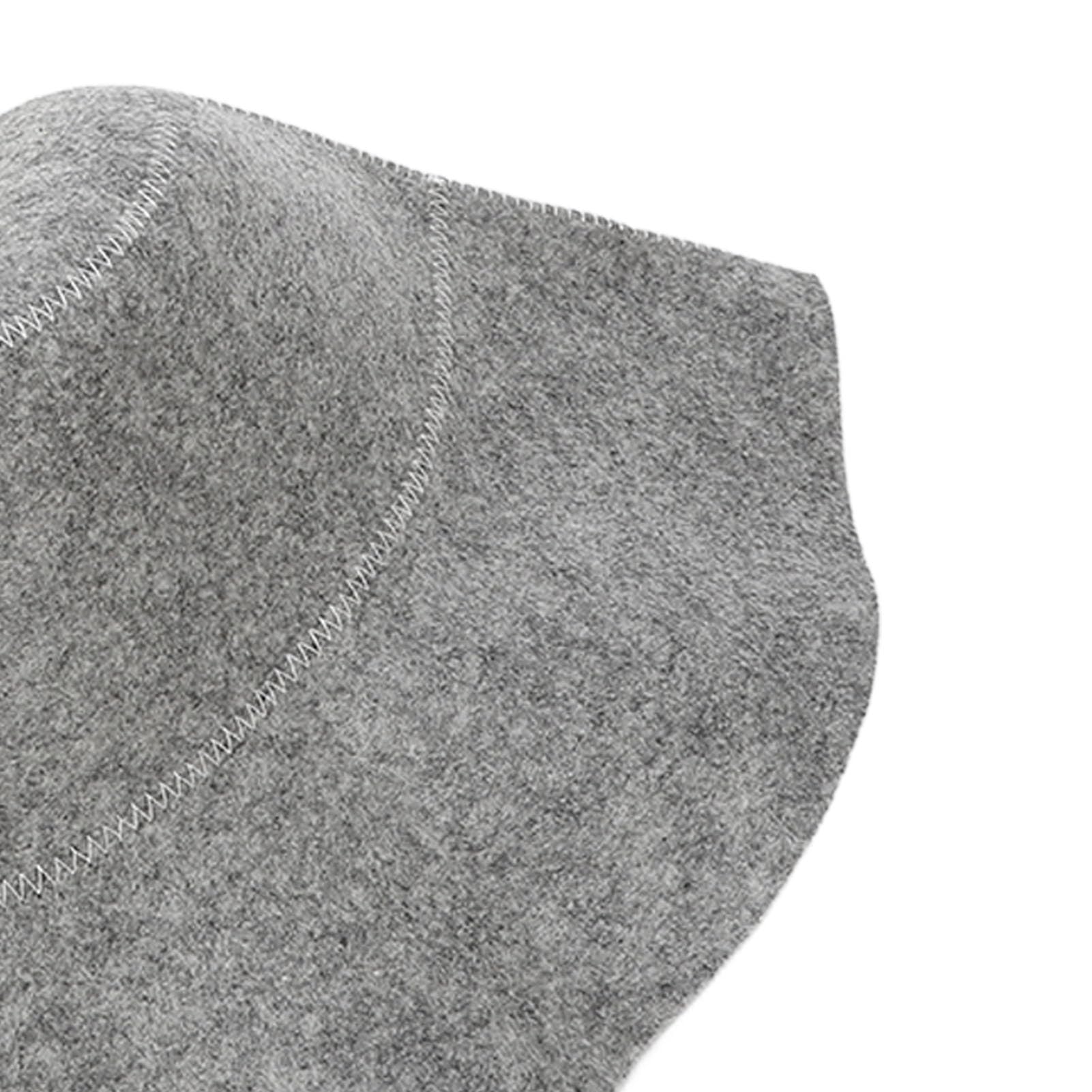 Chapeau de Sauna Anti-chaleur, 2 Pièces, Gris et Blanc