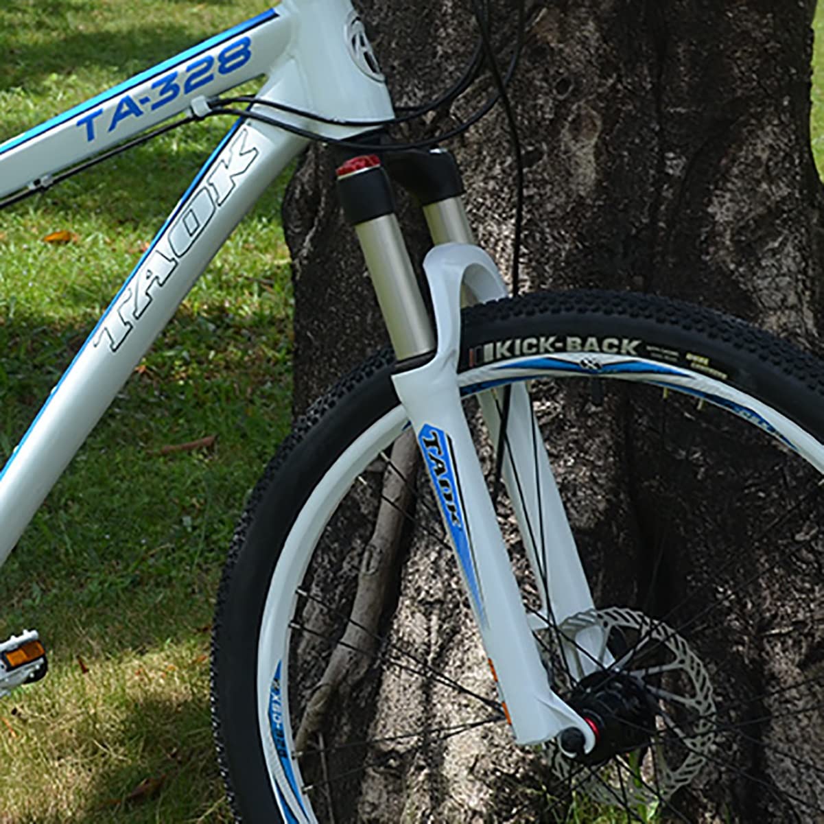 mountainbike federung ölen NADYE Federgabel mit Öl-Federung, MTB, 26 Zoll, 1-1/8 Zoll (66 cm), gerade Gabel für Mountainbike, Reisen, 100 mm, manuelles Schloss 9 x 100 mm (White B 26 Zoll) Sport & Freizeit Style/color:NEON YELLOW MIRROR PINK LENS kategorie-baby Cube Reaction Hybrid Race