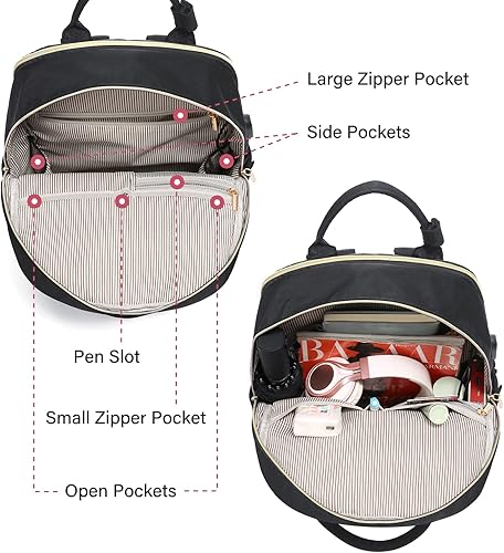 Miniatura 3 de LOVEVOOK Mochila para laptop de 15.6 pulgadas con puerto USB, mochilas impermeables a la moda para profesores, enfermeras, bolsas de viaje elegantes