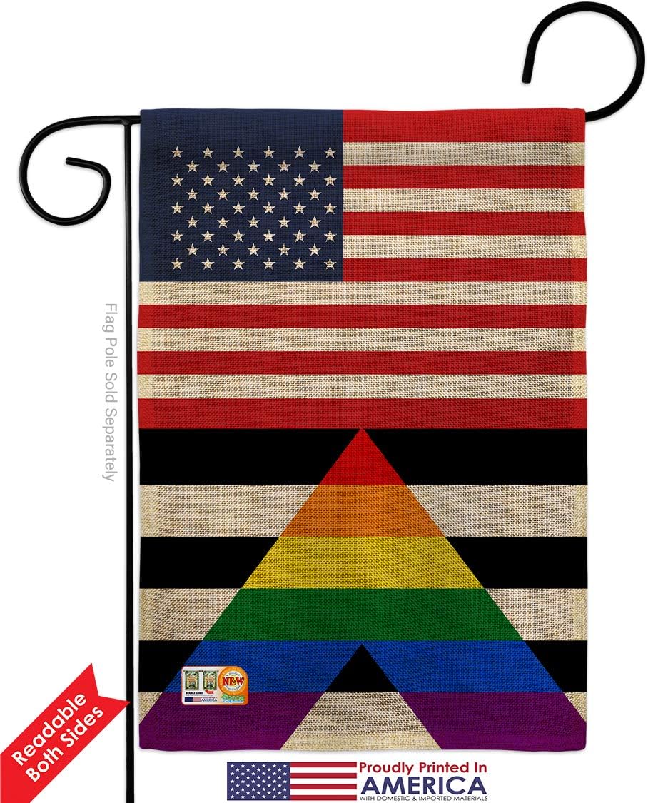 US Straight Allies For Equality Burlap Burlap Garden Flag Support Pride Rainbow Love LGBT Gay Bisexual Pansexual Transgender Small Decorative Gift Yard House Banner Double-Sided Made In USA 13 X 18.5