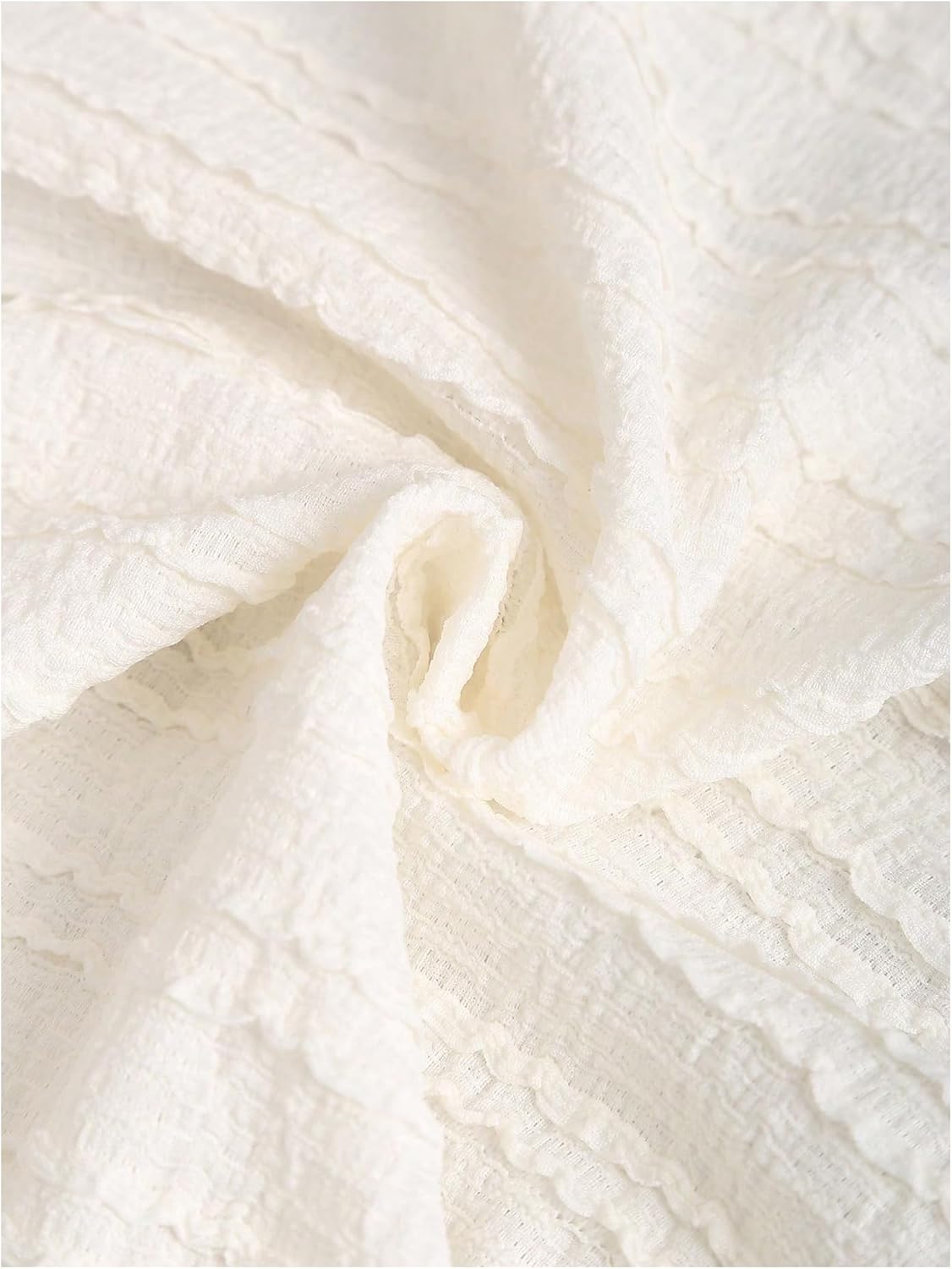 SHENHE Women's Summer Bow Tie Back Boat Neck Tank Top Textured Dressy Going Out Shirt - Image 5