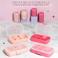 Vista 6 de Paris Hilton Paquete de 2 cajas de aperitivos estilo bento, contenedores de almuerzo de 7 compartimentos con soporte para teléfono integrado