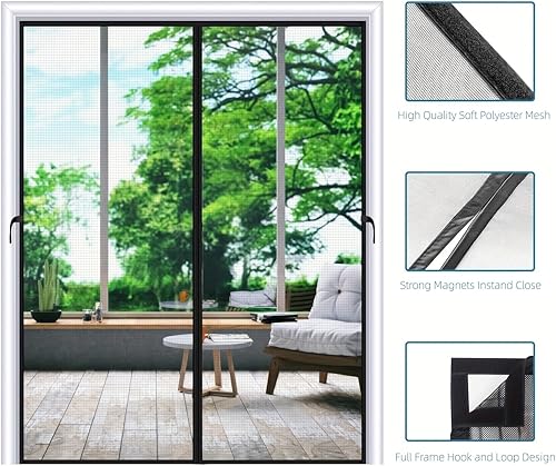 Miniatura 3 de PARENT - Mosquitera magnética., Negro, Magnetic Screen Door-72-96