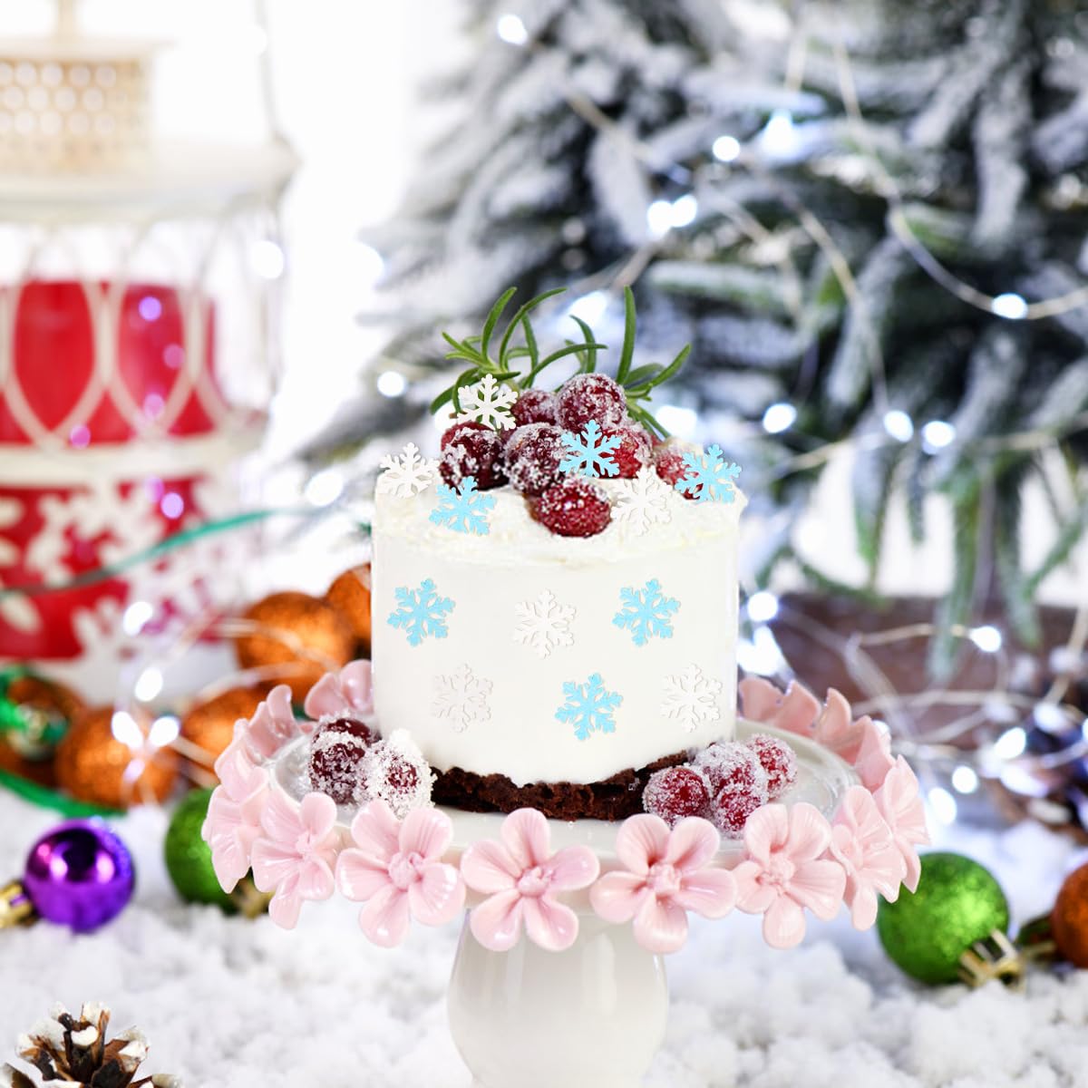 SILIKOMART Schneeflocken-Schablone - Lebensmittelsilikon Form Zur Dekoration Von Kuchen & Desserts