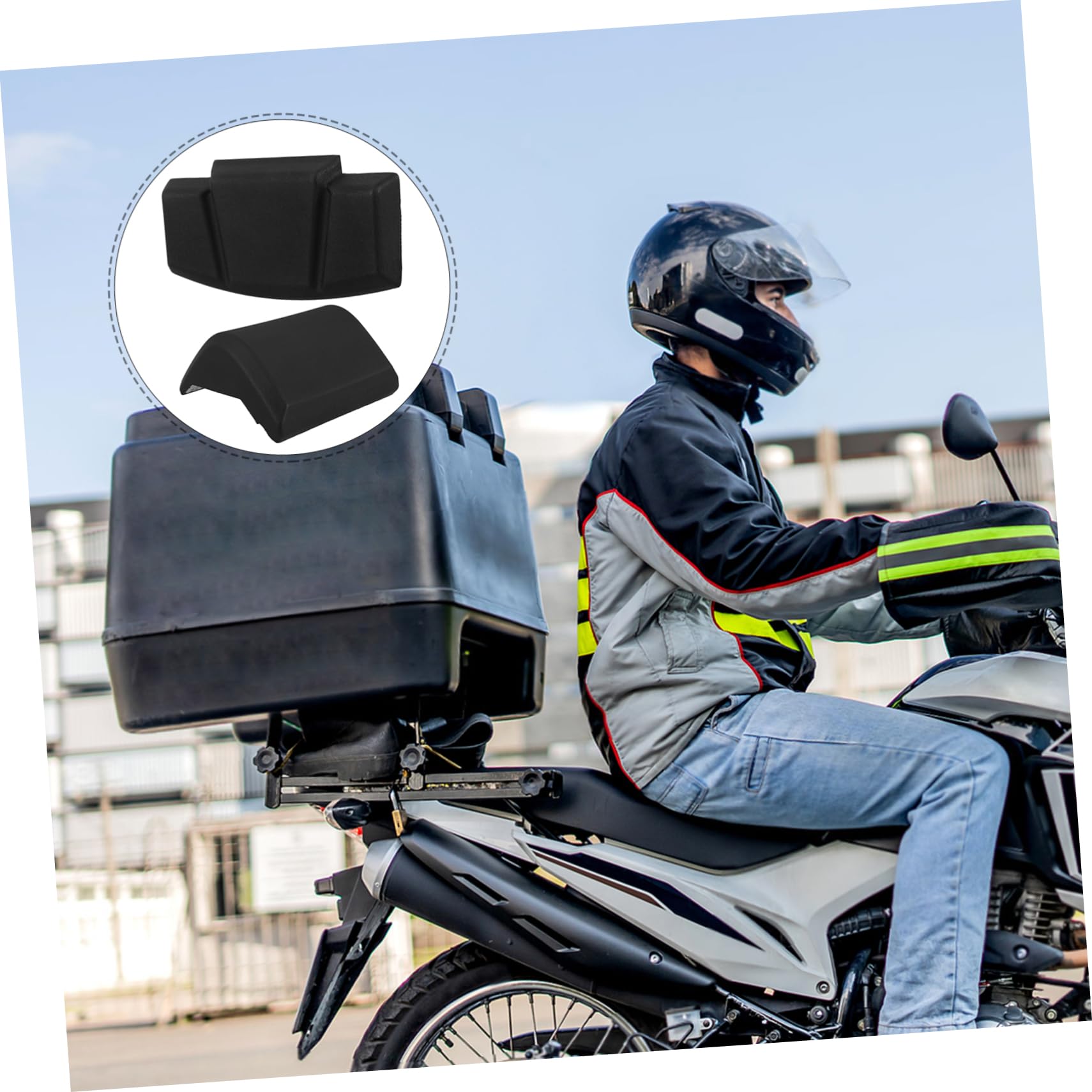 GLEAVI Cuscino per Schienale Bauletto Moto Cuscini per Schienale Posteriore Cuscini Staccabili per Motocicletta Smorzamento Vibrazioni Supporto Schiena