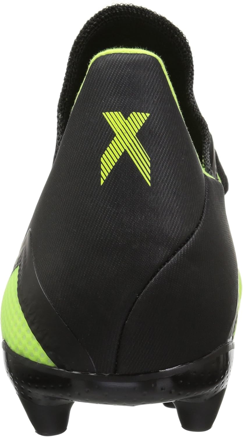 adidas Men's X 18.3 Firm Ground Soccer Shoe, Solar Yellow/Black/White, 9.5 M US