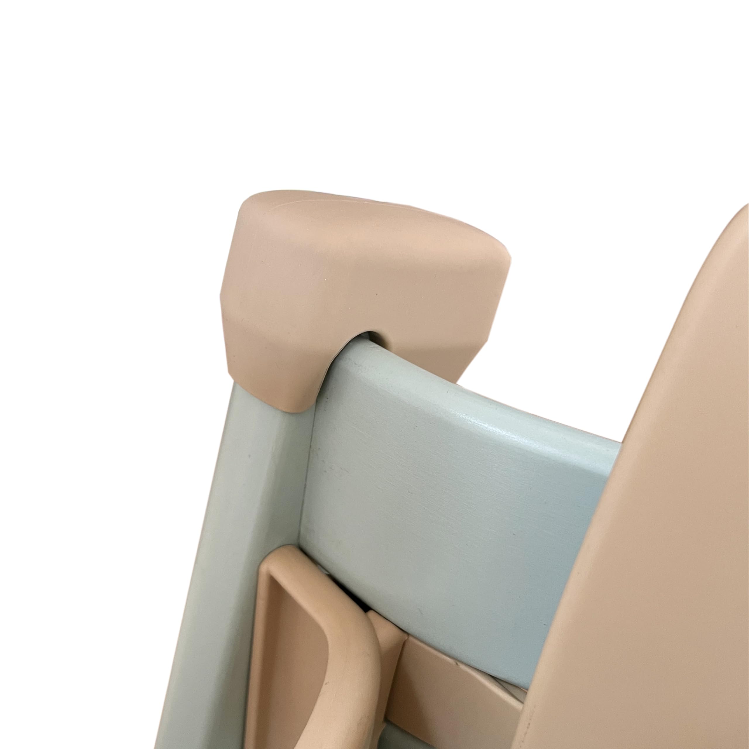 Amoxum Highchair Crash Prevention Only Suit for Stokke Tripp Trapp, Anticollision for Infant Baby Toddler Silicone Corner Protect Chair (Nature)