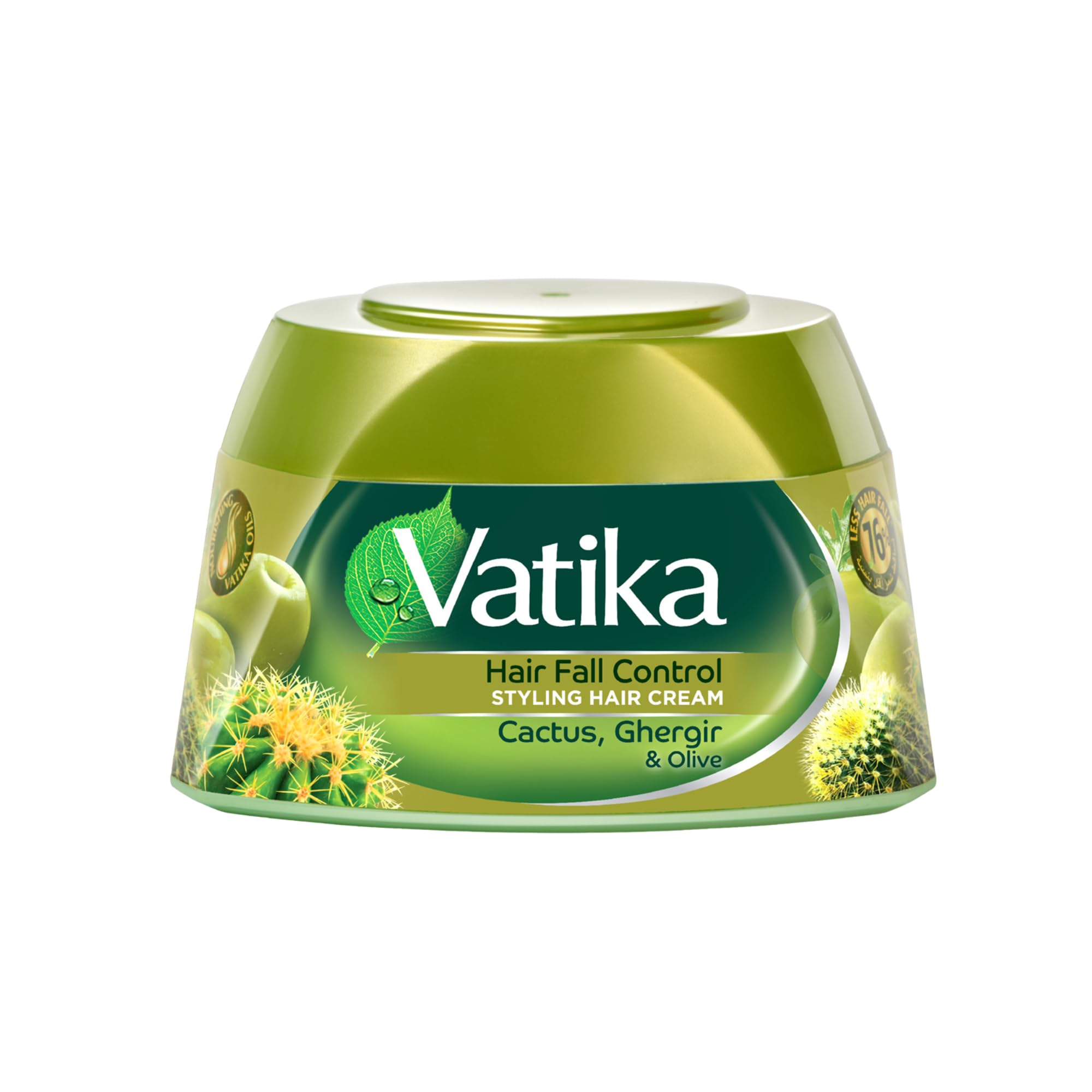 Dabur Vatika Naturals Hair Fall Control Styling Hair Cream - Olive Cactus, 210 Ml