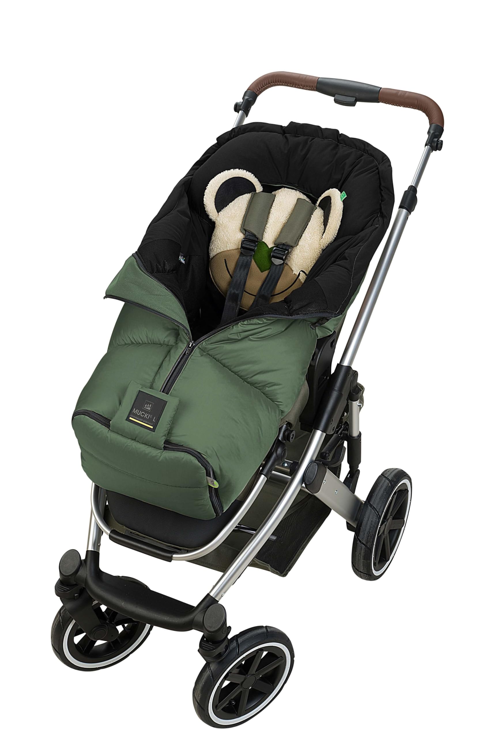 Odenwälder Fußsack Mucki® L‑cs 2.0 – Winter‑Fußsack für Kinderwagen & Buggy, 6‑36 Monate, mit weitenverstellbarem Design, OEKO‑TEX® & BIONIC‑FINISH® ECO anthrazit