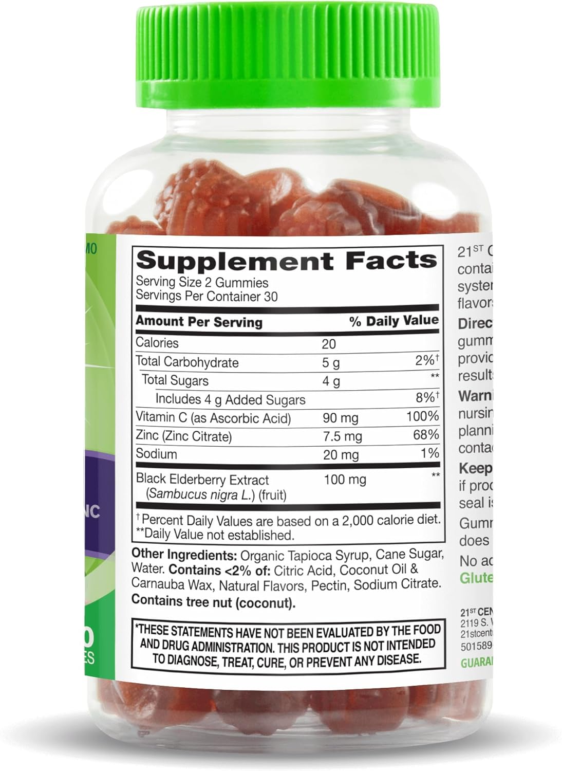 21st Century VitaJoy Sambucus Elderberry Gummies, Berry, 60 Count - Image 2